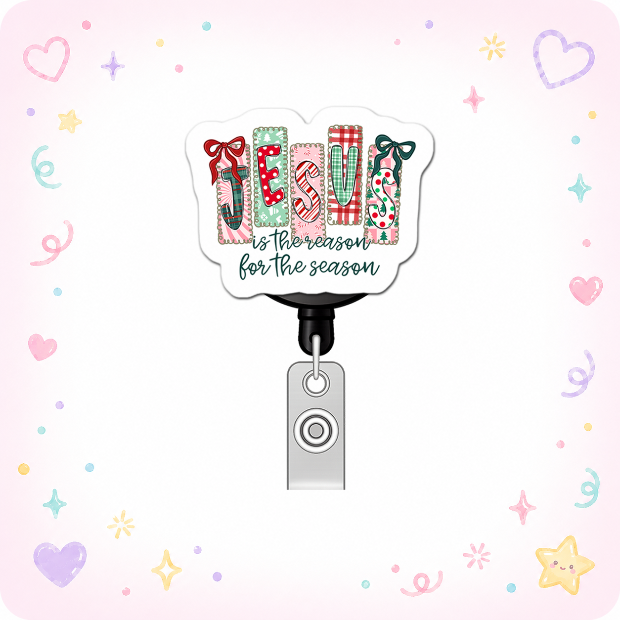 Season's Spirit Guru Pop Topper Swapfinity Retractable ID Badge Reel - - Topperswap