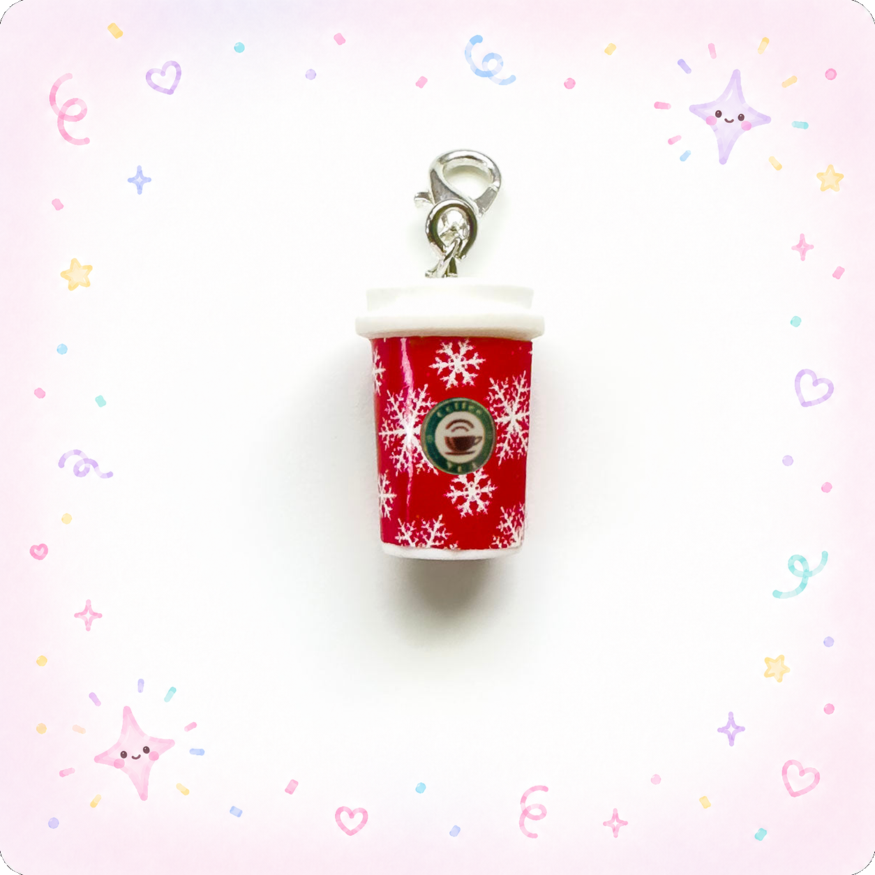 Christmas Mocha to Go Charm Badge Reel Add-on - - Topperswap