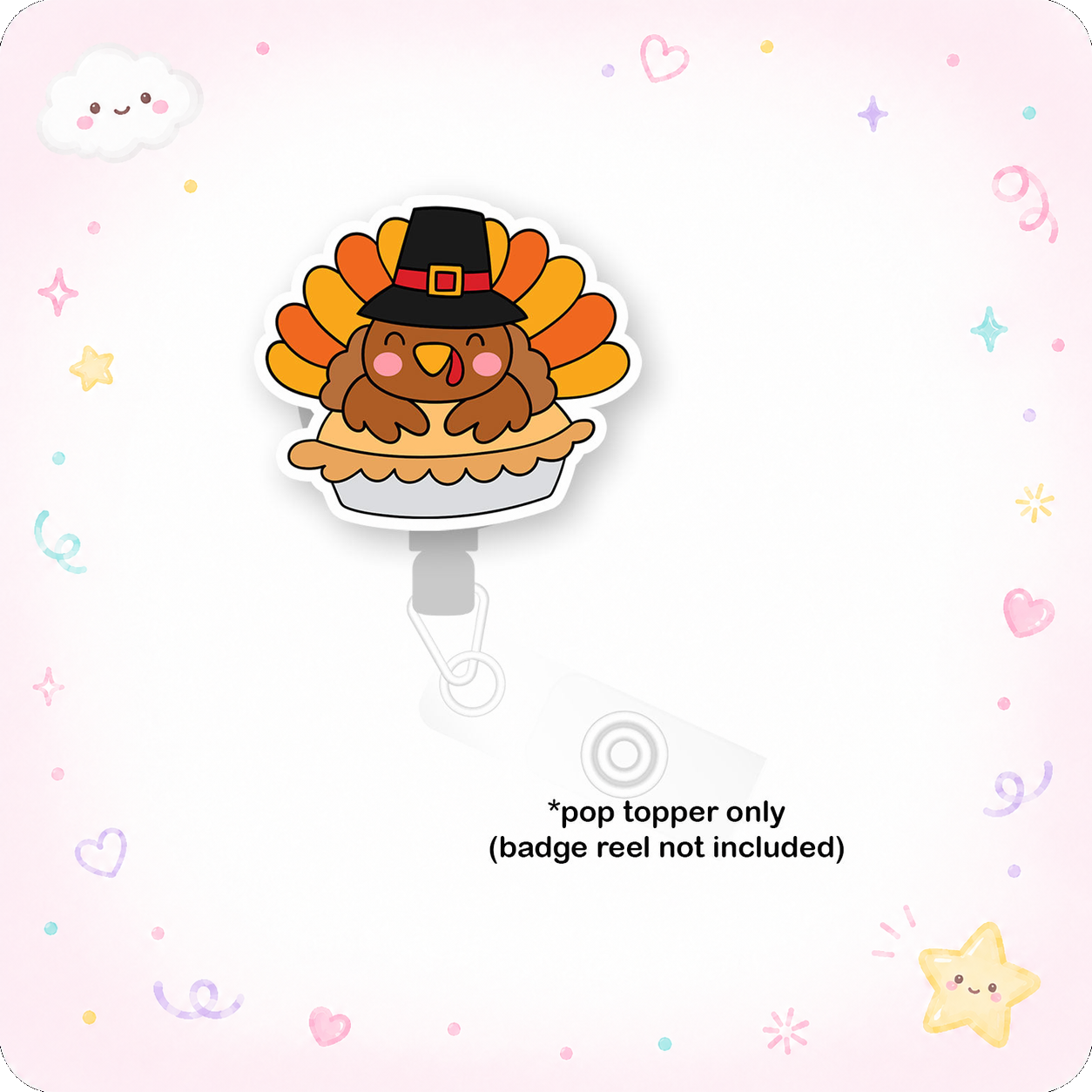Pumpkin Pie Turkey Pop Topper - - Topperswap