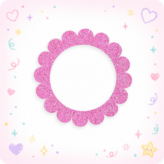 Glitter Pink Flower Petals Swapfinity Swapper Frame