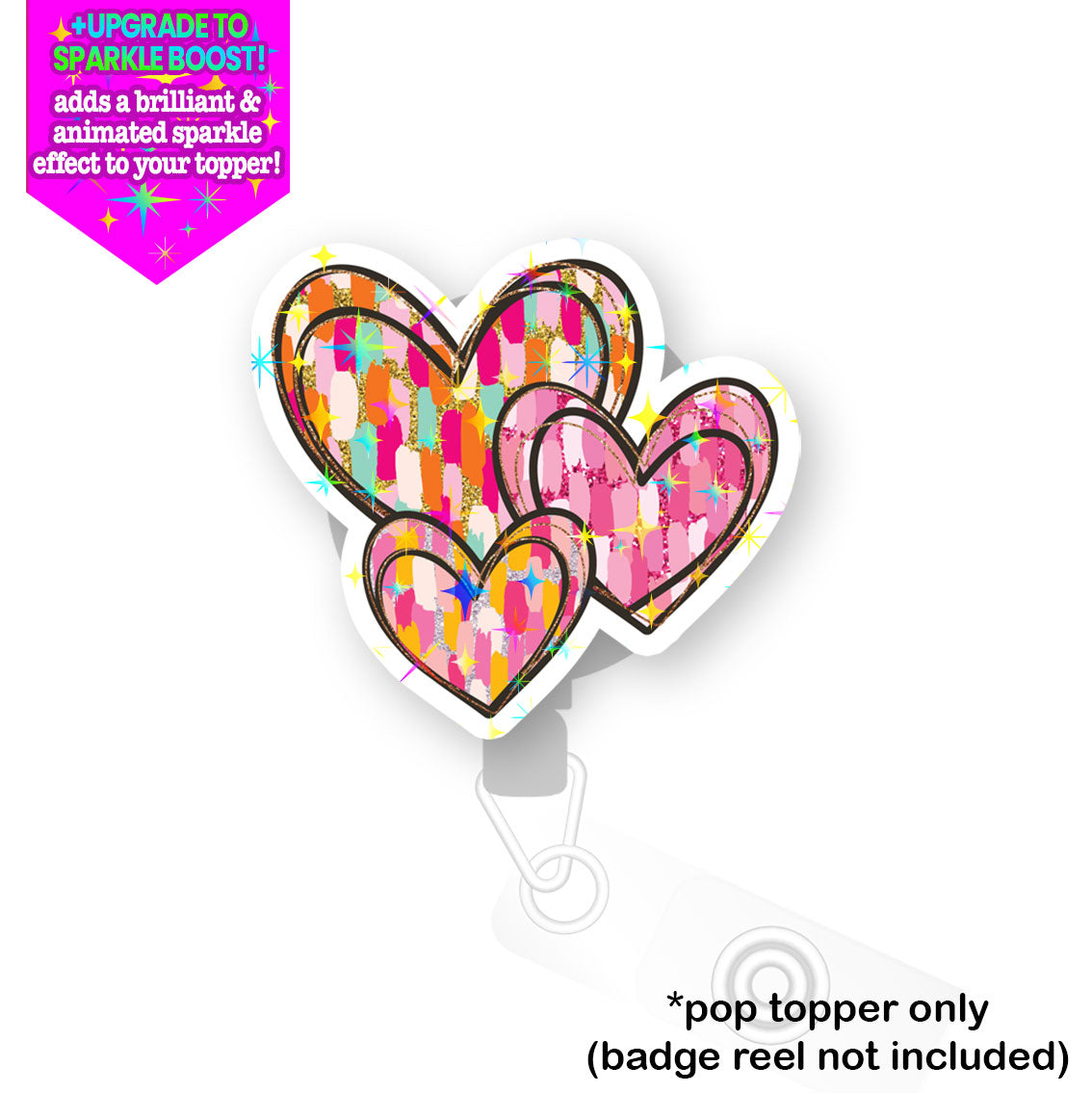 Heart Patchwork Trio Pop Topper