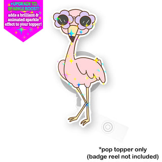 Flower Power Flamingo Pop Topper
