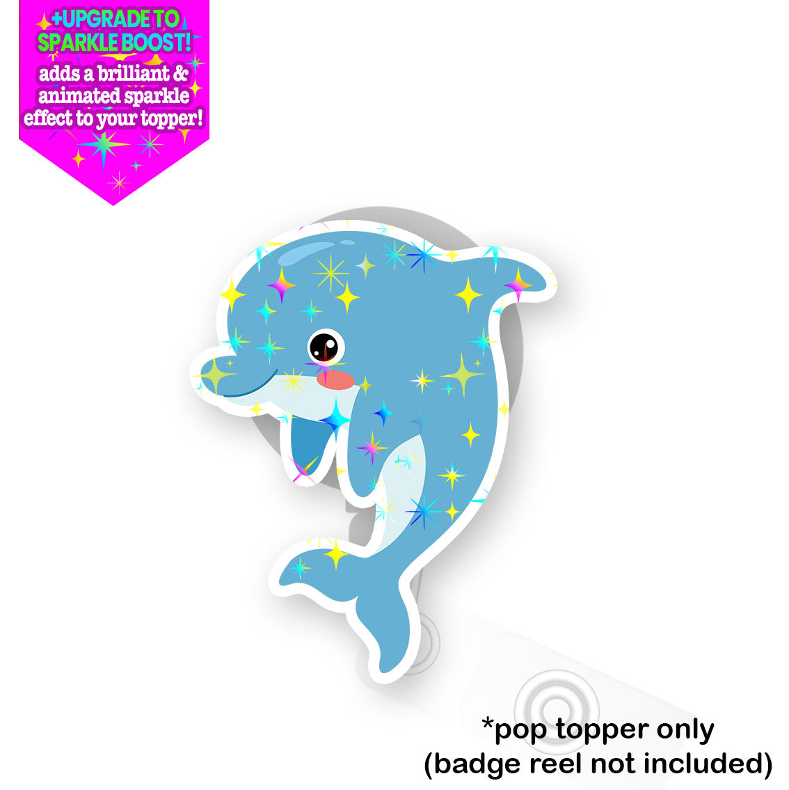 Dapper Dolphin Pop Topper - Flex - Make it Sparkle - Topperswap