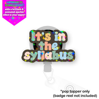 Syllabus Reminder Pop Topper