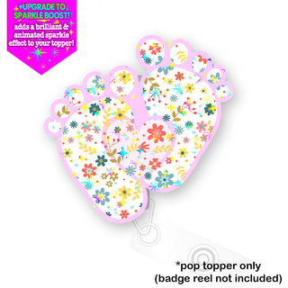 Baby Feet Floral Pop Topper