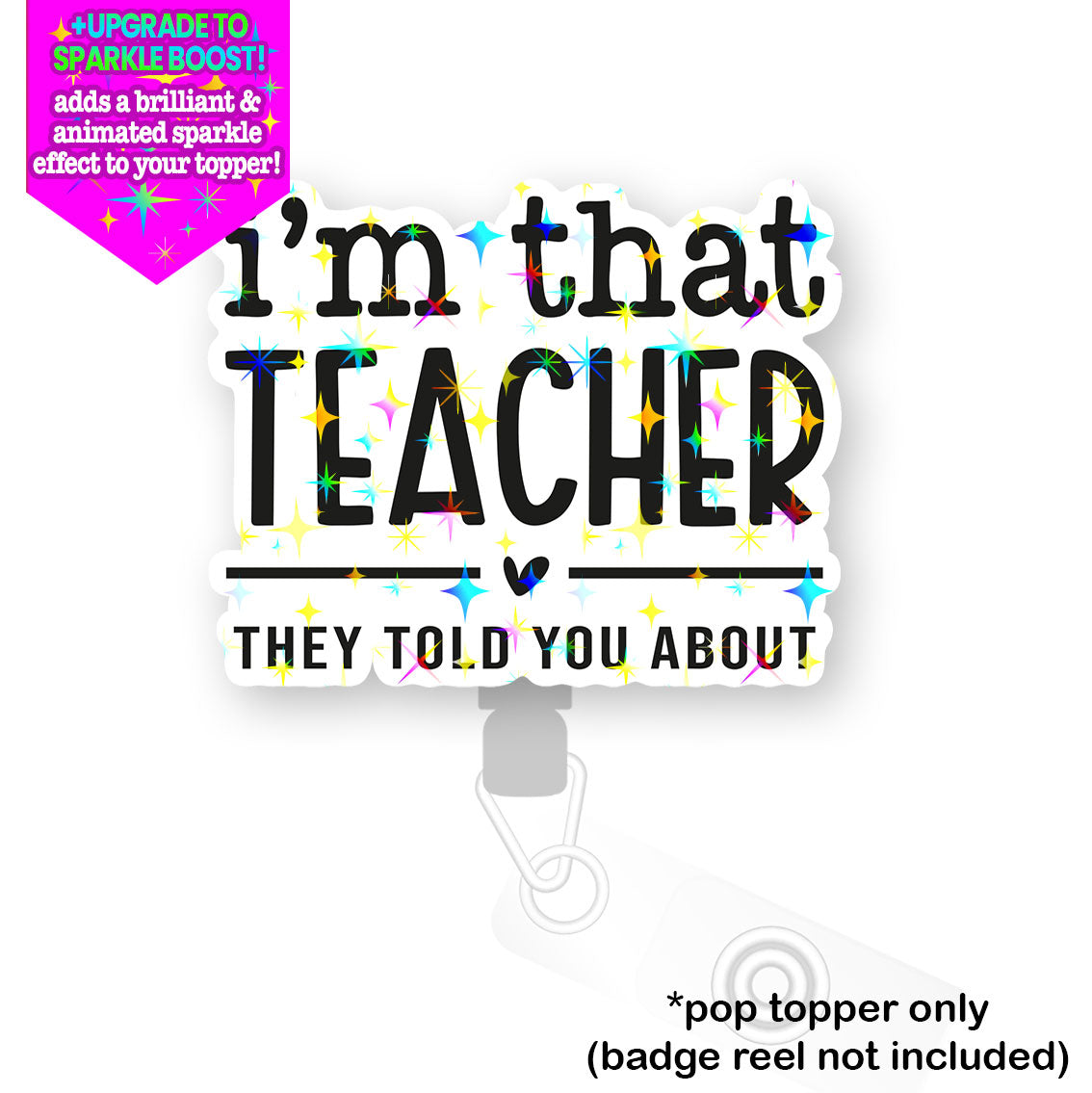 That Teacher Pop Topper - Make it Sparkle - Topperswap