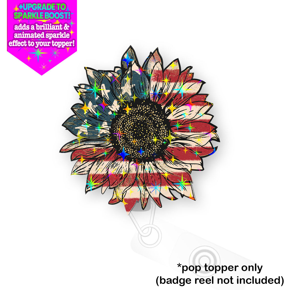 Patriotic Flower Pop Topper -  - Topperswap