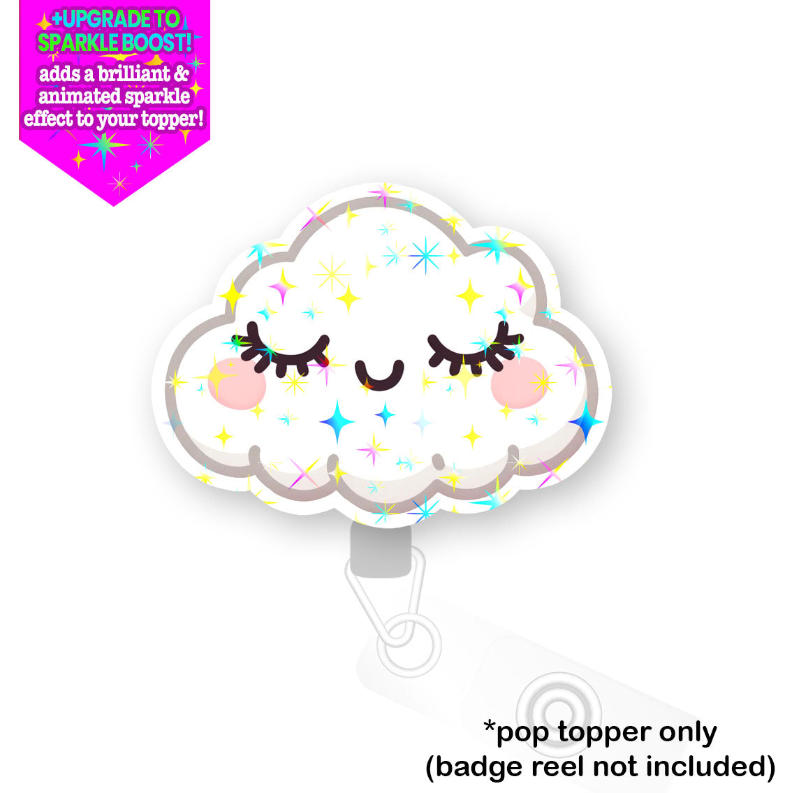 White Cloud Pop Topper - Flex - Make it Sparkle - Topperswap