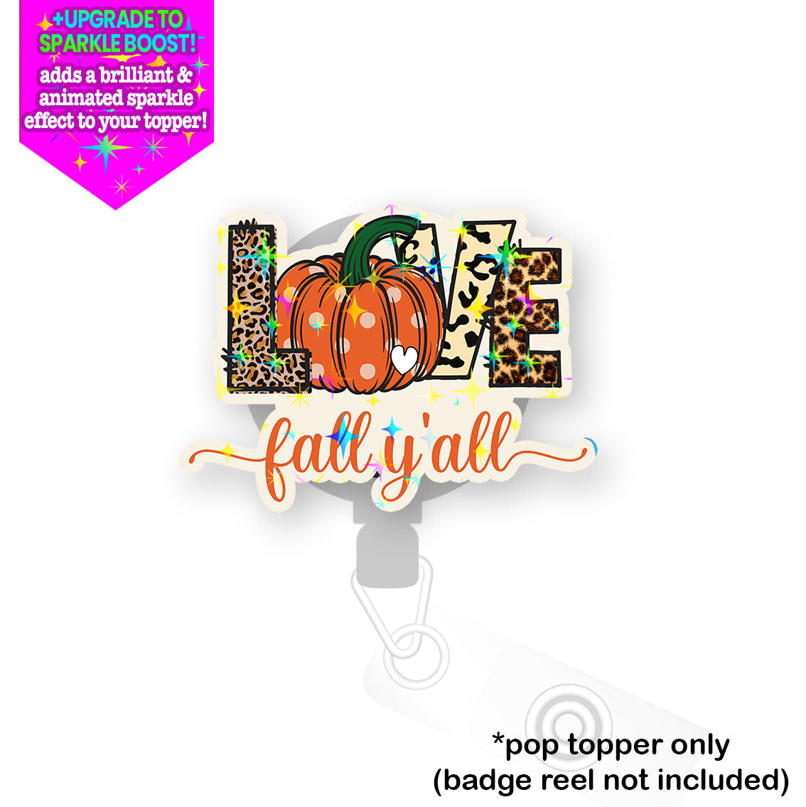 Love Fall Y'all Pop Topper - Flex - Make it Sparkle - Topperswap