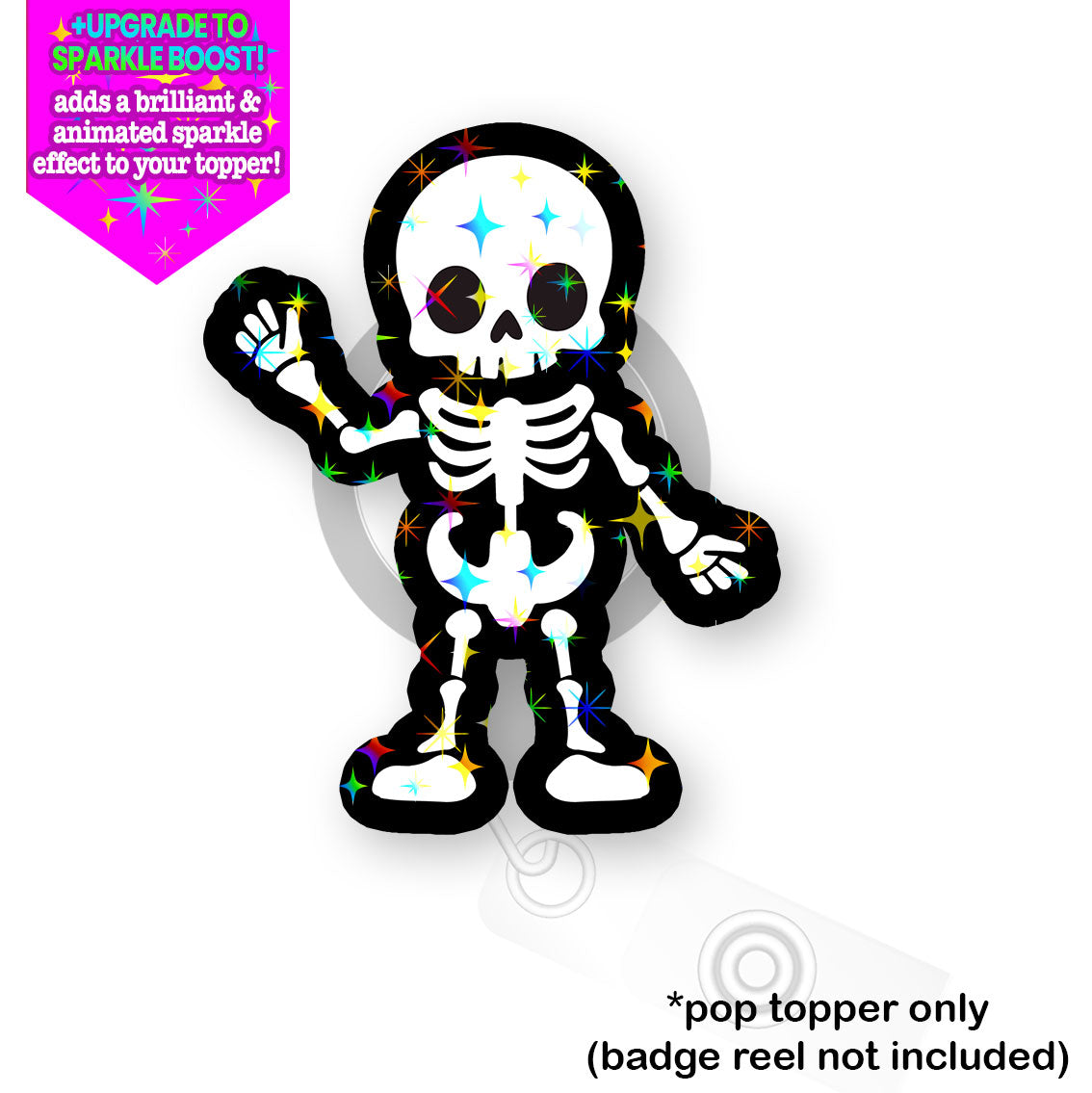 Cute X-Ray Skeleton Pop Topper - Make it Sparkle - Topperswap