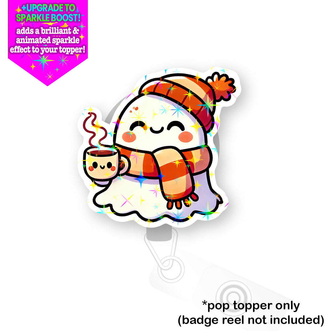 Cozy Ghost Pop Topper - Flex - Make it Sparkle - Topperswap