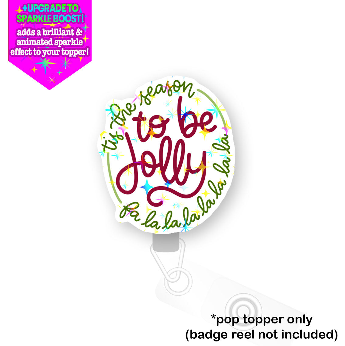 Tis the Season Jolly Pop Topper - Make it Sparkle - Topperswap