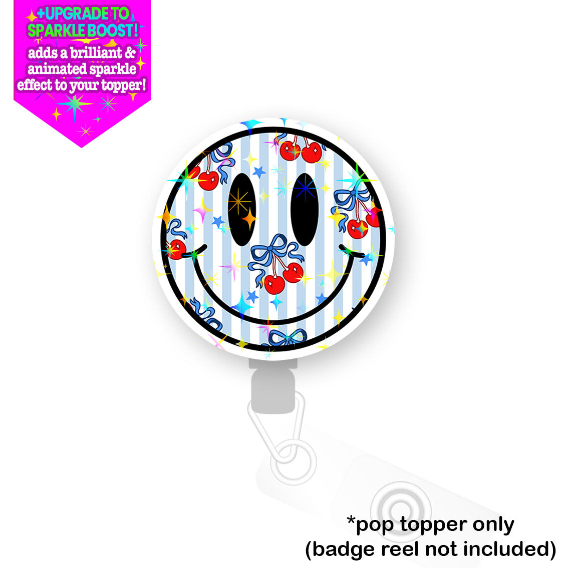 Cherry Bomb Smiley Pop Topper - - Topperswap