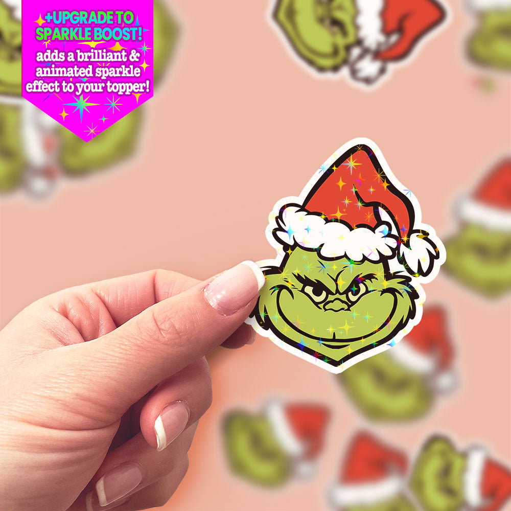 Grinchmas Holiday Mischief Sticker - Make it Sparkle - Topperswap