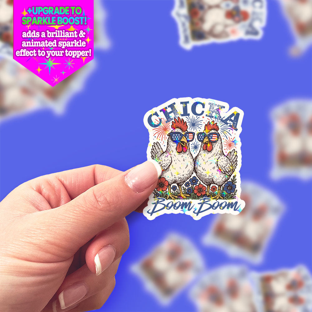 Chicka Boom Boom Sticker - Make it Sparkle - Topperswap