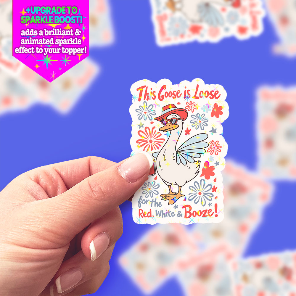Goose on the Loose Sticker - Make it Sparkle - Topperswap