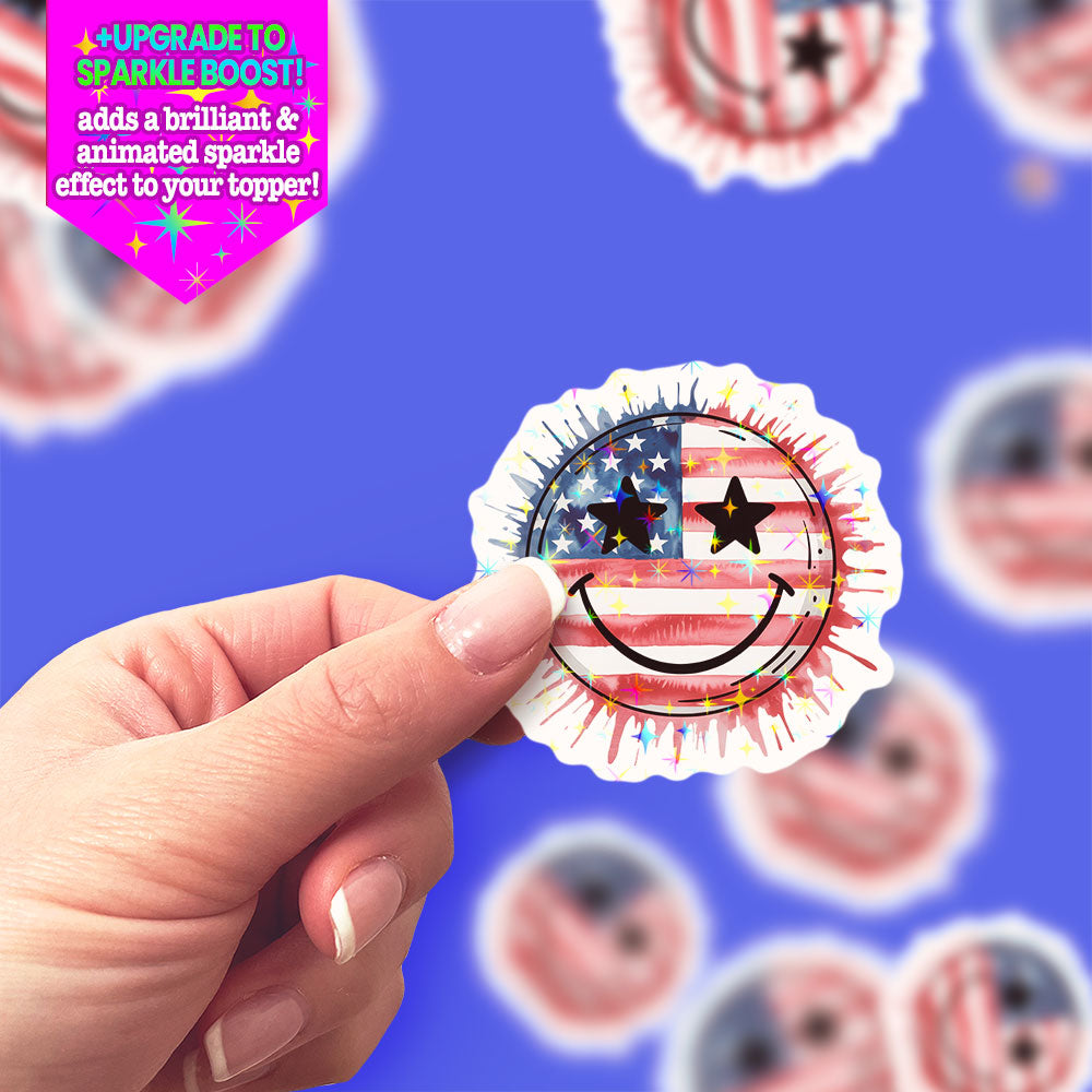 Star-Spangled Splash Sticker - Make it Sparkle - Topperswap