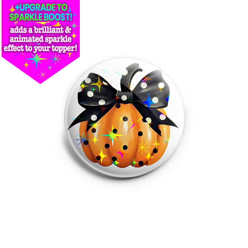 Polka-Dot Pumpkin Perfection Topper - Make it Sparkle - Topperswap