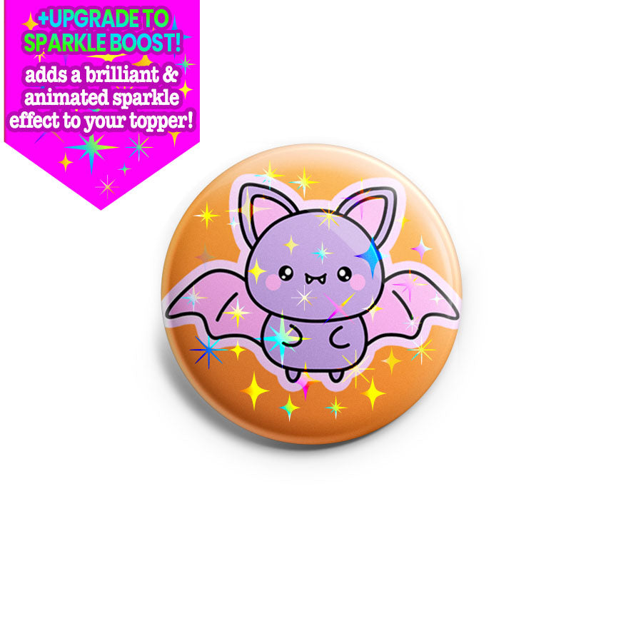 Purple Winged Cutie Bat Orange Topper - Make it Sparkle - Topperswap