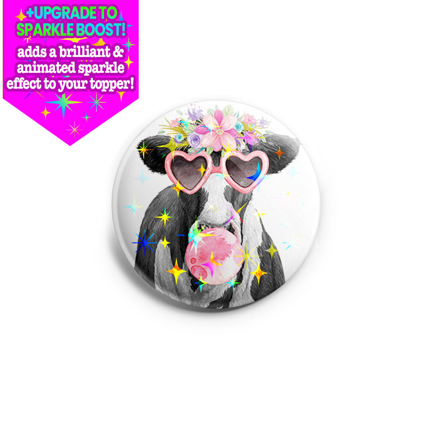 Bubblegum Cow Topper - Make it Sparkle - Topperswap