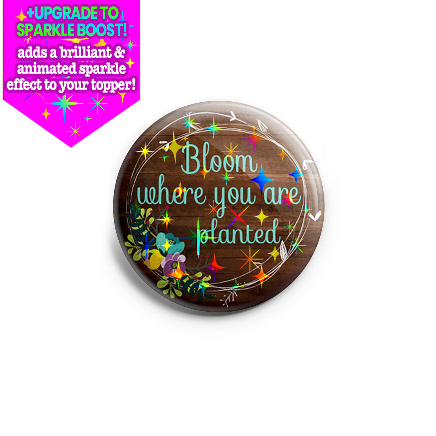 Bloom Where You Are Planted Topper - Vault - Classic Shine - Topperswap