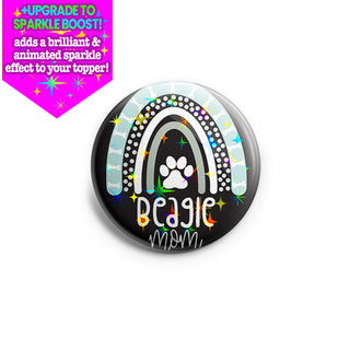 Beagle Mom Rainbow Topper