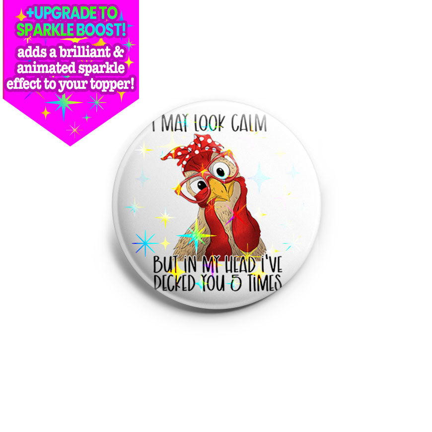 Crazy Chicken Topper - Make it Sparkle - Topperswap