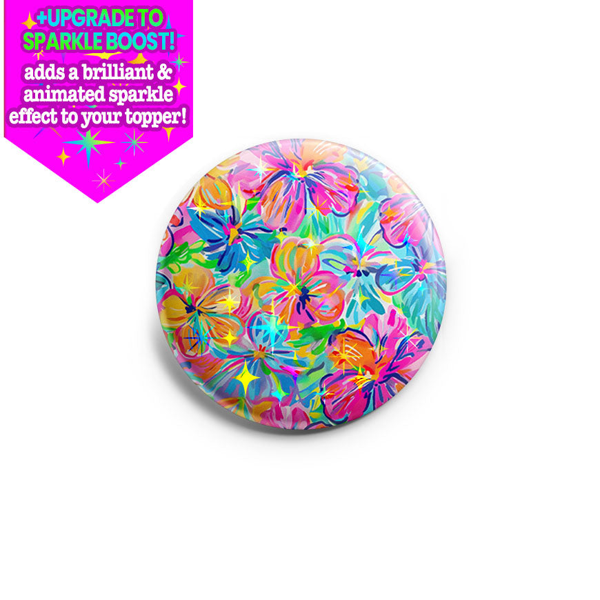 Hot Pink Floral Radiance Topper -  - Topperswap