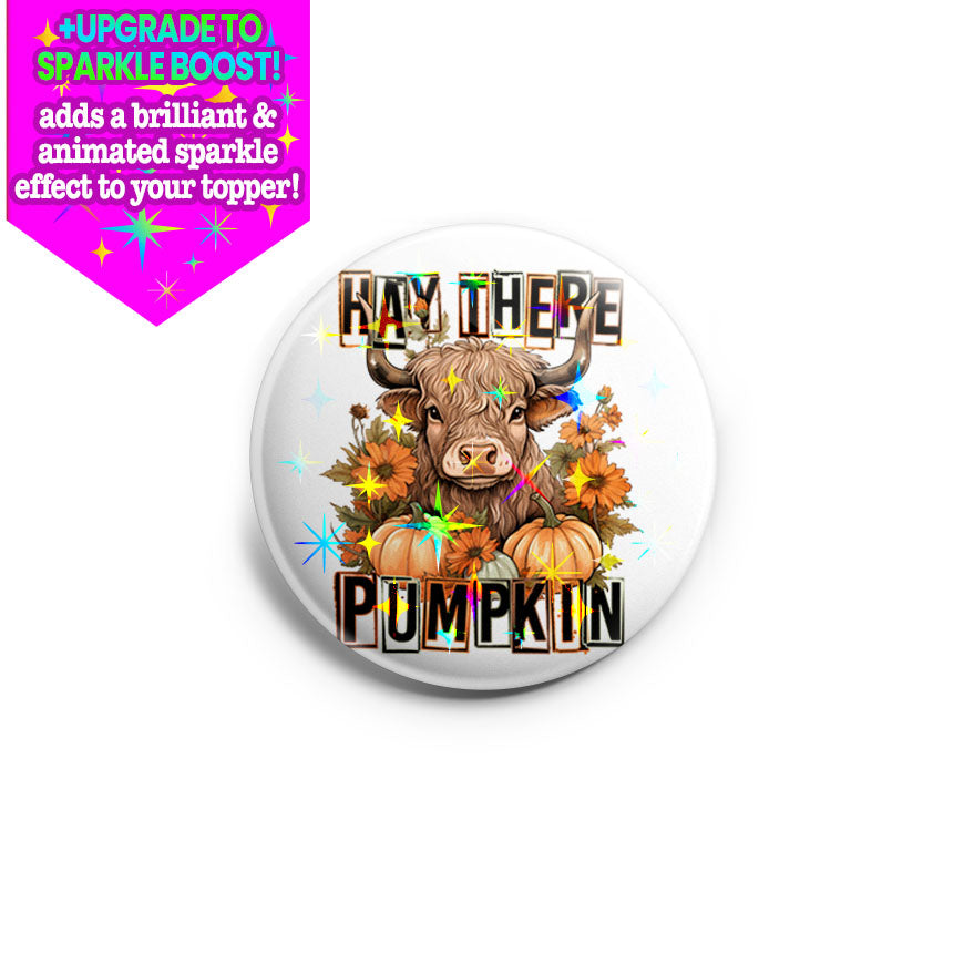 Hay Pumpkin Topper - Make it Sparkle - Topperswap