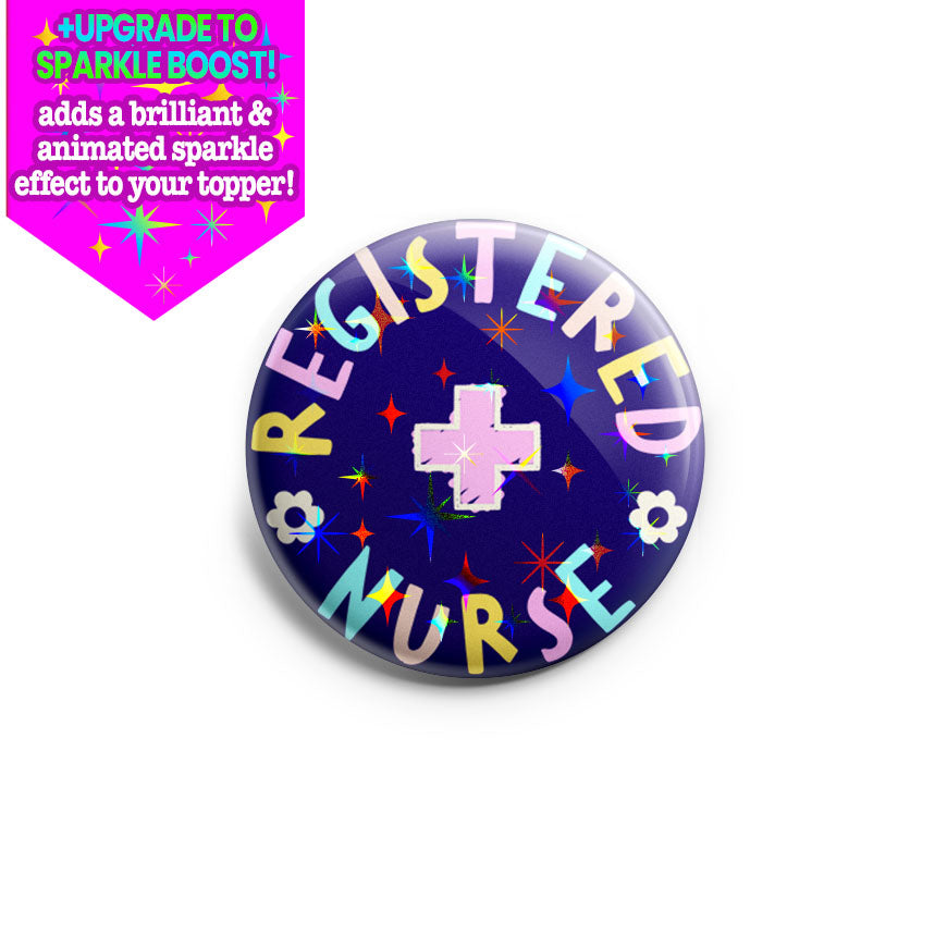 Registered Nurse Circle Topper - Make it Sparkle - Topperswap