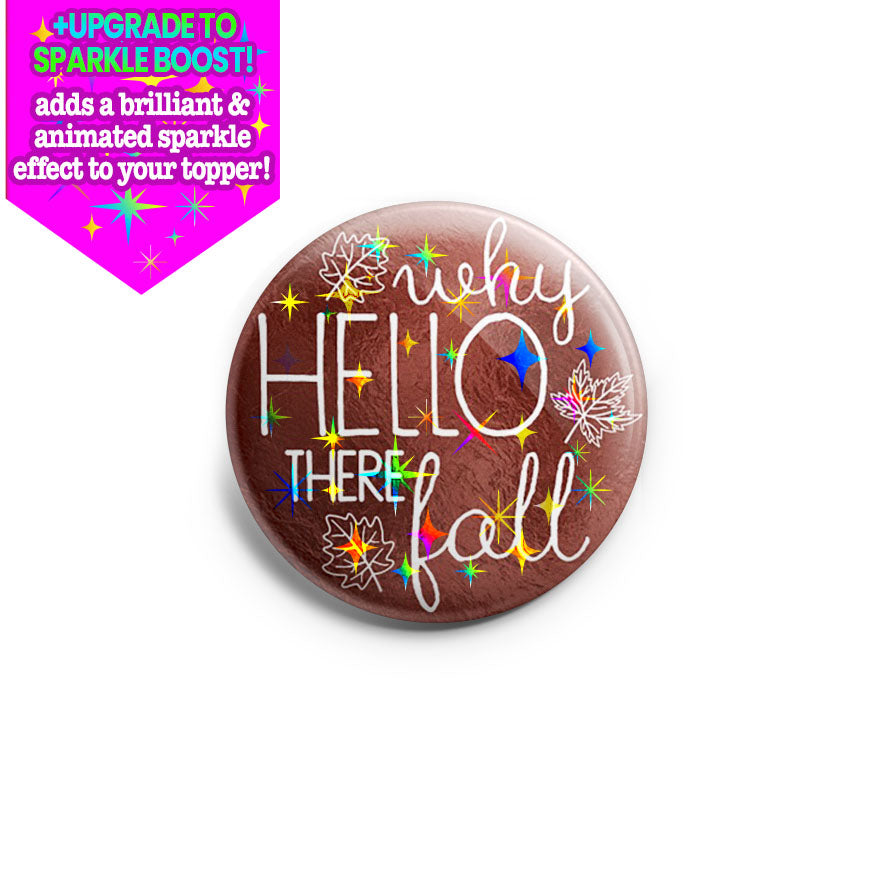 Hello Fall Leaf Topper - Vault - Make it Sparkle - Topperswap