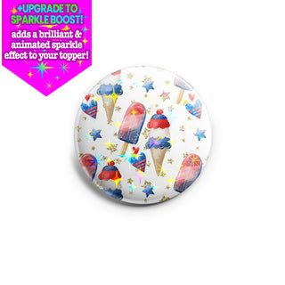 Stars, Hearts, and Ice Cream USA Topper
