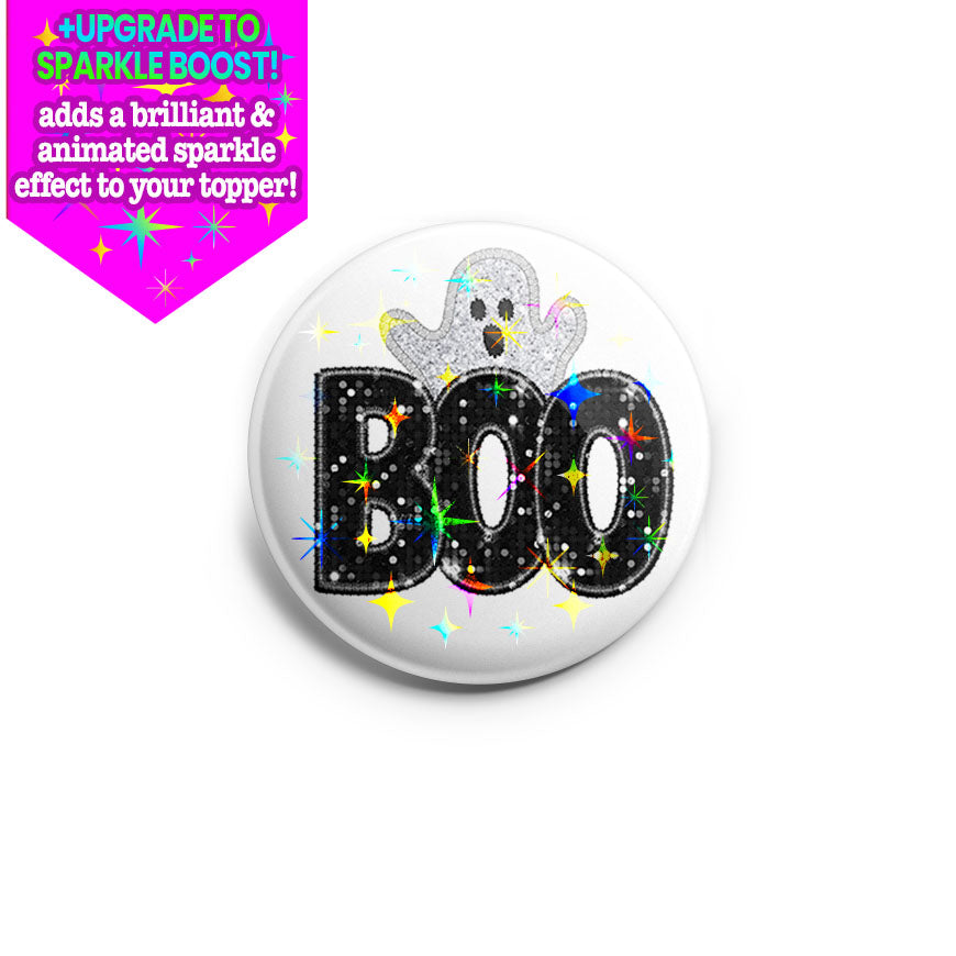 Boo-tiful Glitter Ghost Topper - Make it Sparkle - Topperswap