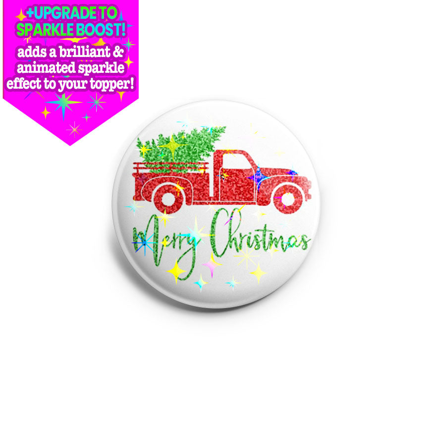 Cute Merry Christmas Truck Topper - Vault - Make it Sparkle - Topperswap