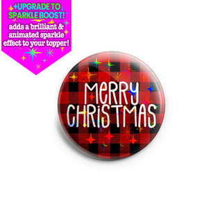 Plaid Merry Christmas Topper - Vault
