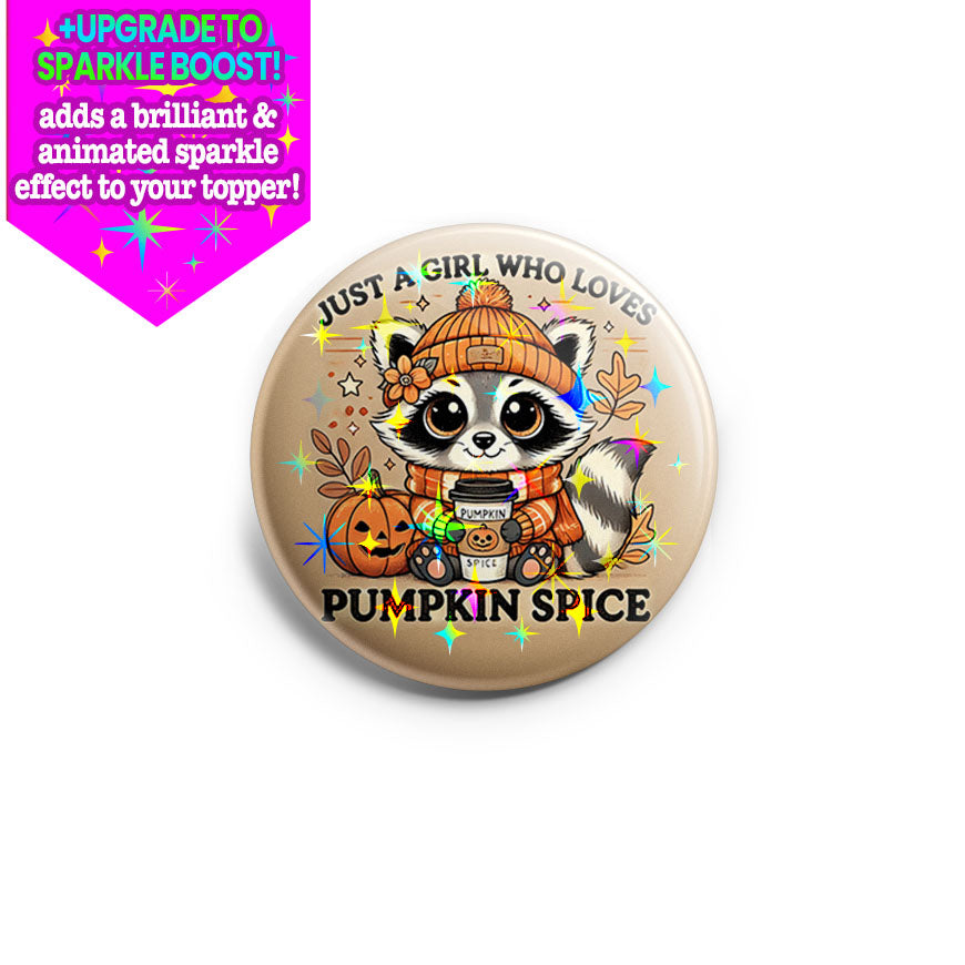 Pumpkin Spice Raccoon Topper - Make it Sparkle - Topperswap