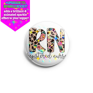 RN Nurse Leopard Topper