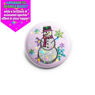 Glittery Snowman Spectacle Topper