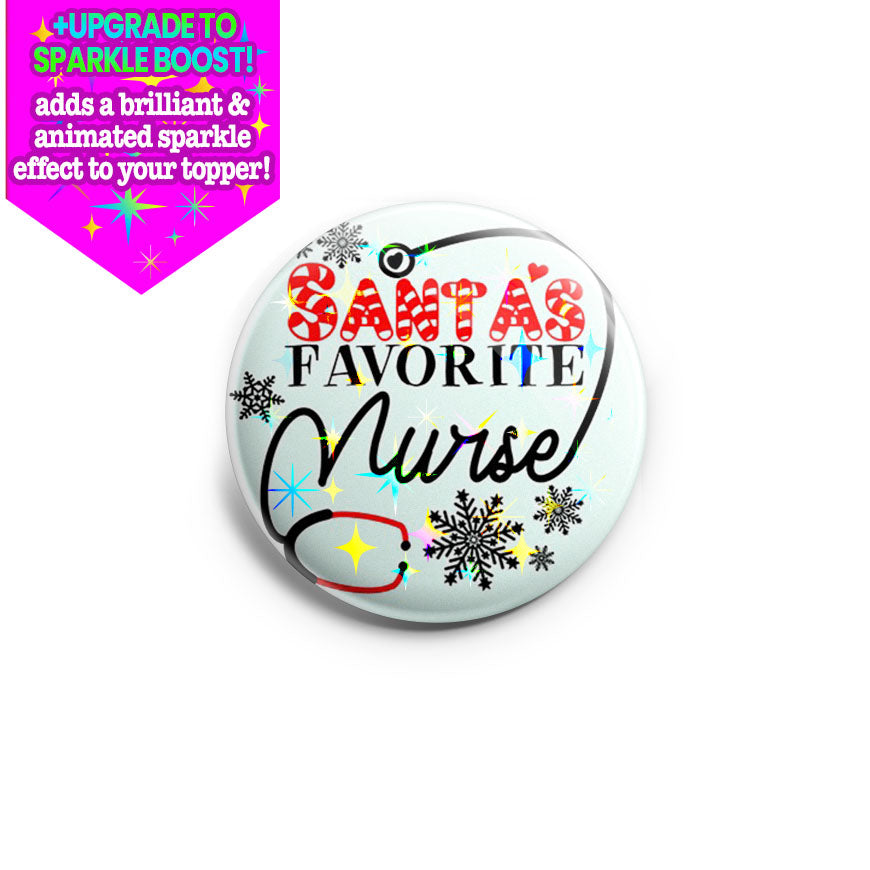 Santa’s Favorite Nurse Topper - Vault - Make it Sparkle - Topperswap