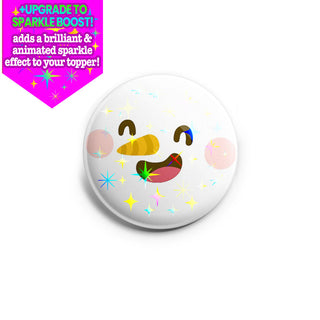 Laughing Snowman Face Topper