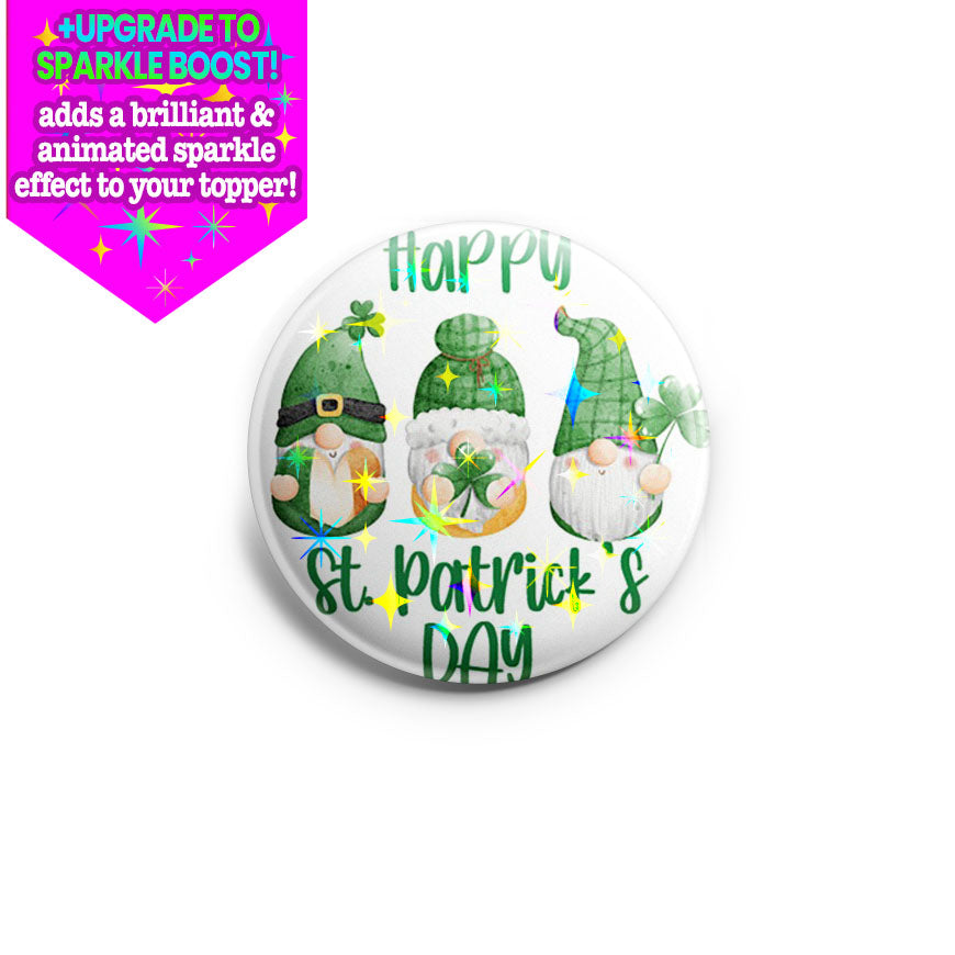 Happy St. Patrick's Day Gnomes Topper - Make it Sparkle - Topperswap
