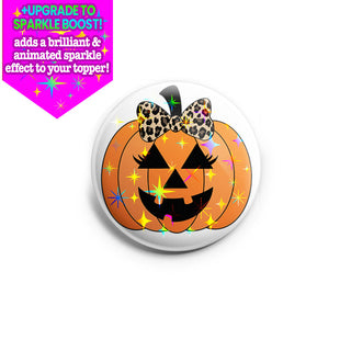 Leopard Glam Pumpkin Topper