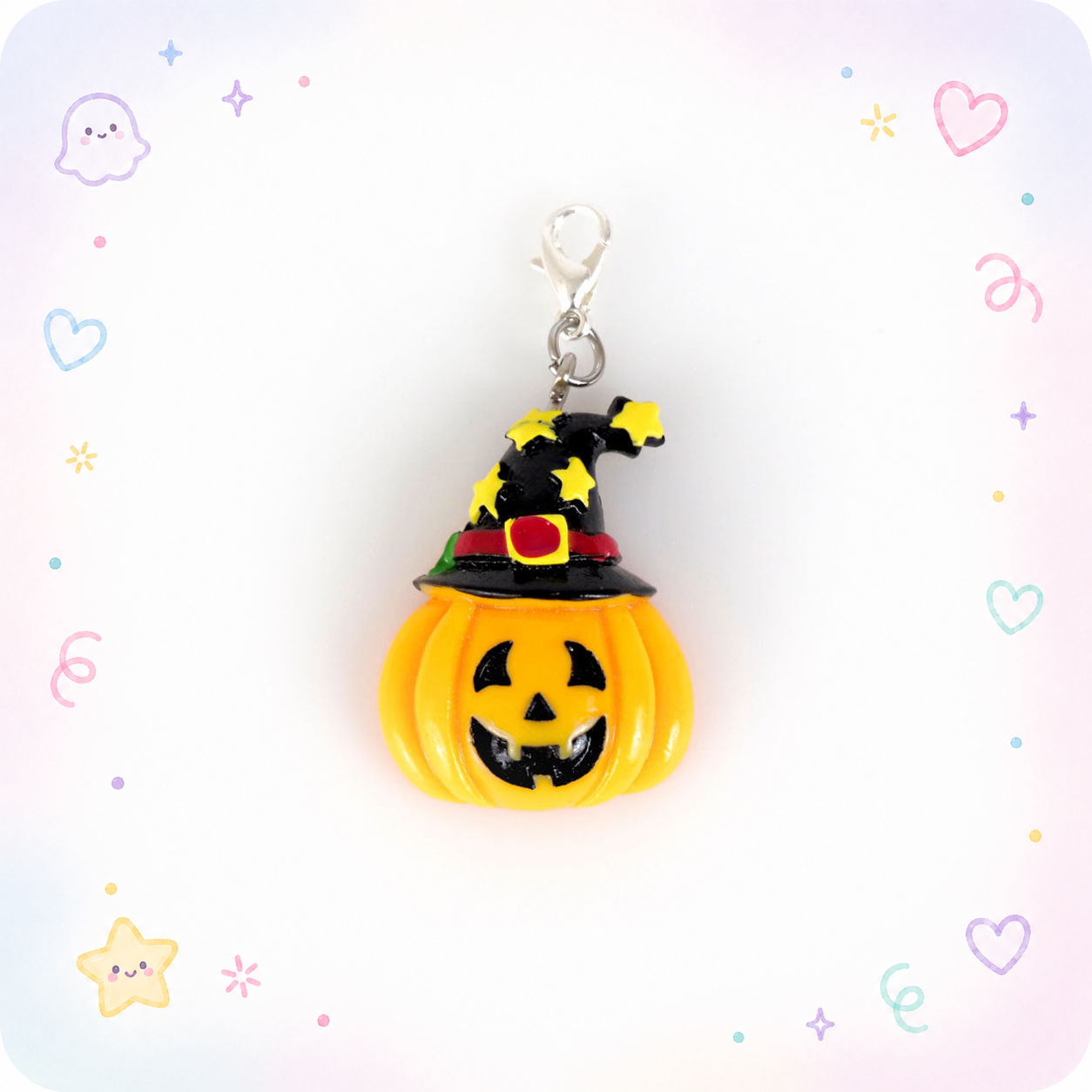 Jack-O-Lantern Charm Badge Reel Add-on - Vault - - Topperswap