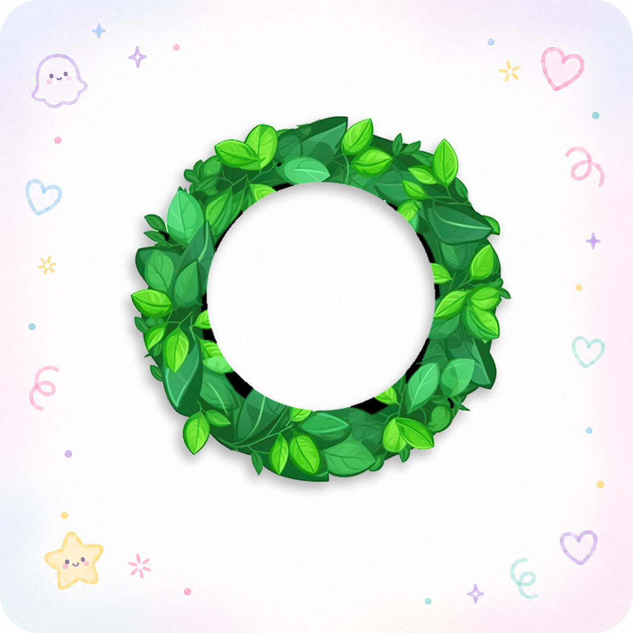 Leafy Wreath Swapfinity Swapper Frame - - Topperswap