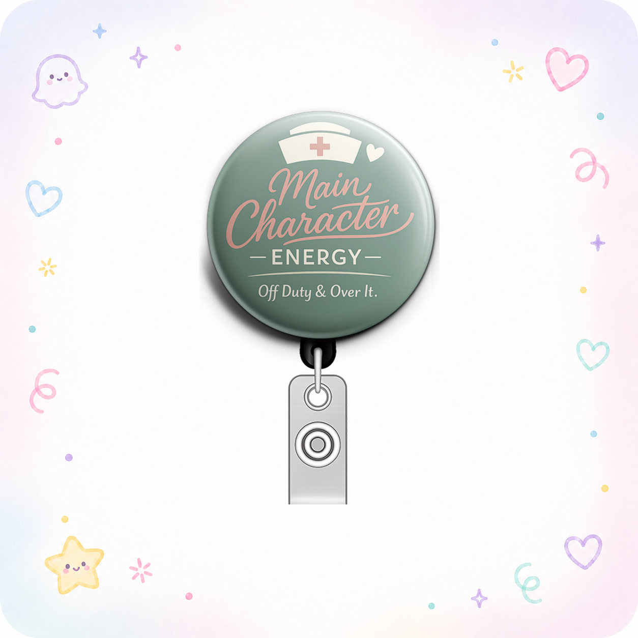 Main Character Energy Swapfinity Retractable ID Badge Reel - - Topperswap