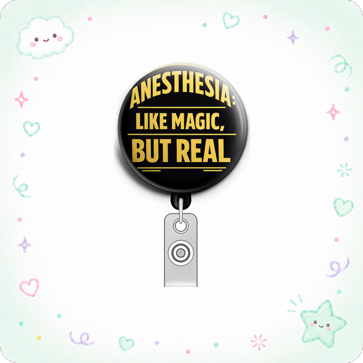 Anesthesia: Like Magic, But Real Swapfinity Retractable ID Badge Reel - - Topperswap
