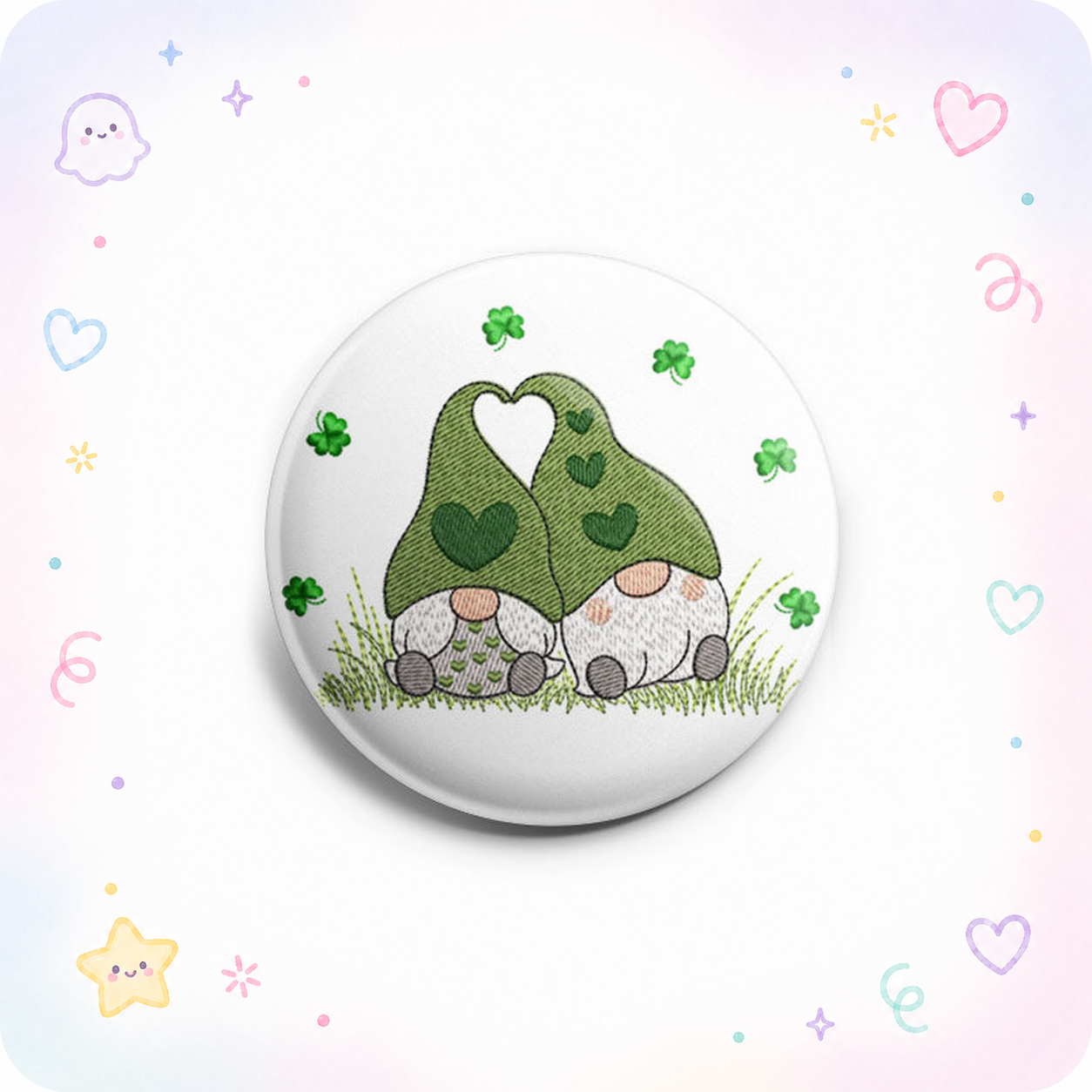 Gnomes of Love Heart Topper - - Topperswap