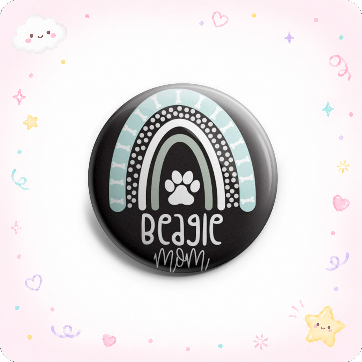 Beagle Mom Rainbow Topper - - Topperswap