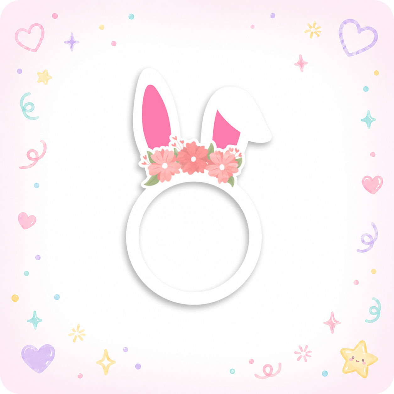 Bunny Ear Bouquet Swapfinity Swapper Frame - - Topperswap