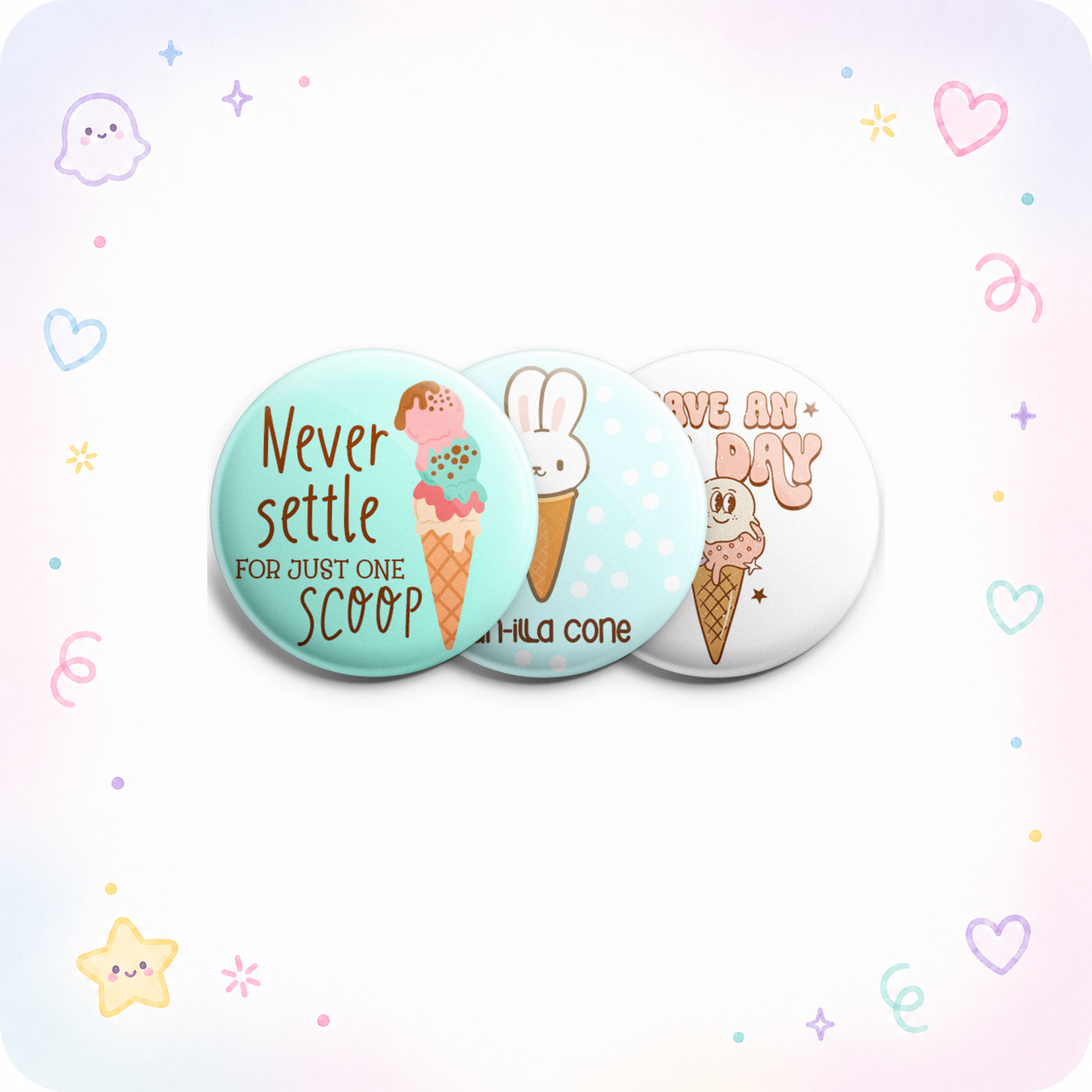 Ice Cream Cone 3-Pack (Save 5%) - - Topperswap